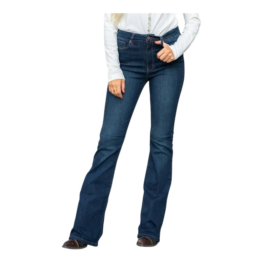 JUST USA Flare Jeans Size 29 Dark Wash Stretch High Rise NWOT
